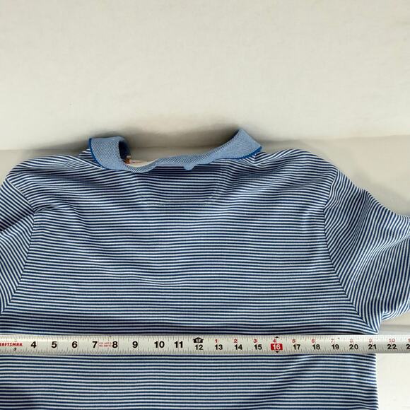 Tommy Bahama Men's Striped Polo Shirt, Blue/White, Size M - Marlin Logo - Picture 5 of 14